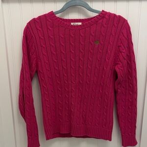Lilly Pulitzer Fuchsia Cable Knit Sweater